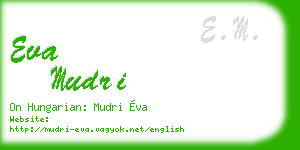 eva mudri business card